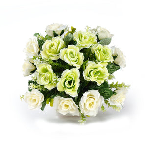 Beautiful Elegant Faux Rose Wedding Centerpiece in White Vase
