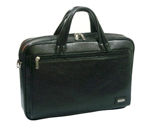 K-Cliffs Deluxe Leather Briefcase Business Portfolio Fit Laptop, Brown