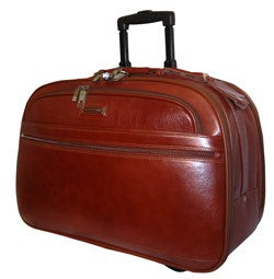 Large Leather Luggage Business Suitcase Rolling Travel Laptop Briefcase Wheeled Executive Case Mobile Office